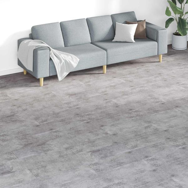 vidaXL Bodenplanken 18-teilig Zementbraun 5,26 m² PVC, 42046293