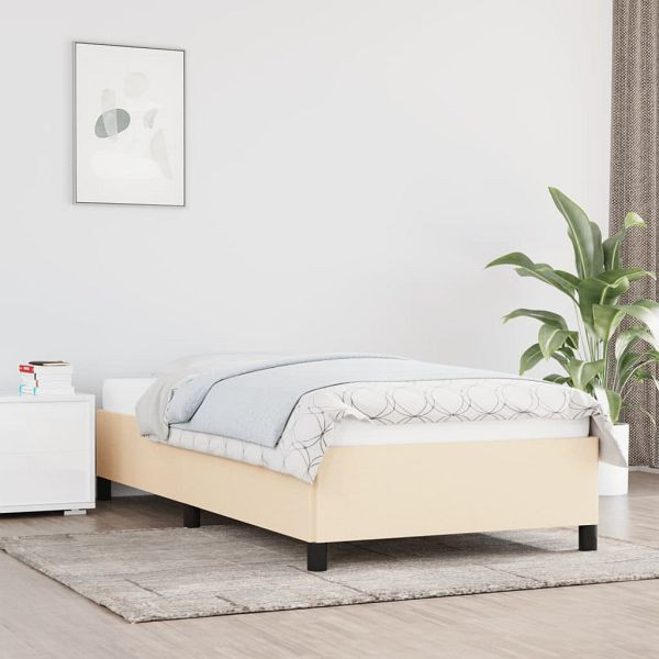 vidaXL Bettgestell Creme 80x200 cm Stoff, Top-Qualität, 347023