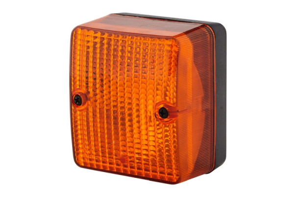 HELLA Blinkleuchte, Halogen, 12/24V, Anbau/geschraubt, Lichtscheibenfarbe: gelb, Stecker: Flachstecker, hinten, 2BA 996 012-071