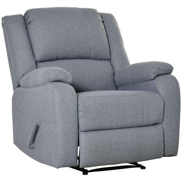 HOMCOM Fernsehsessel Relaxsessel mit Liegefunktion TV-Sessel Polyester Grau, 839-334