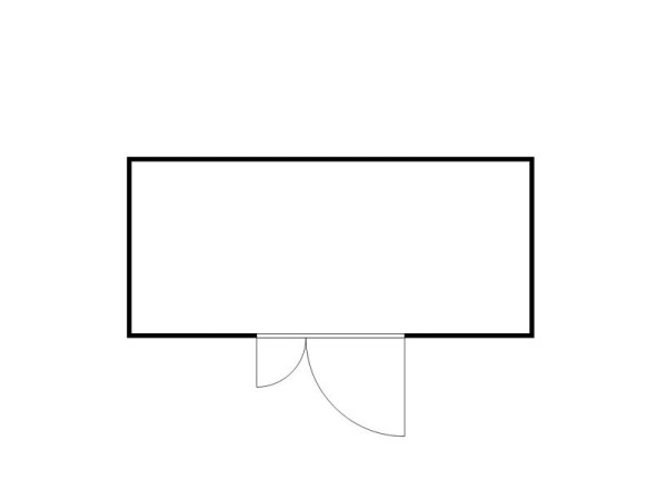 FLADAFI Materialcontainer IC Pro 1500, isoliert, Holzfußboden, Doppelflügeltür (asymmetrisch) auf der 5 m Seite, F2221500201