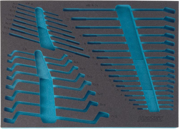 Hazet 2-Komponenten Weichschaum-Einlage, für 163-140/33, Abmessungen / Länge: 519 mm x 392 mm, 163-140L