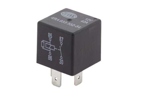 HELLA Relais, Arbeitsstrom - 12V - 4-polig - Schaltbild: S2 - Stecker: B - Schließer, 4RA 933 332-541