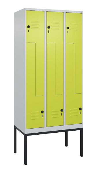C+P Z-Spind Classic PLUS, Gestell, 6 Abteile, 2120x900x500mm, 7035/0024, Drehriegel, 0800337-306 S10010