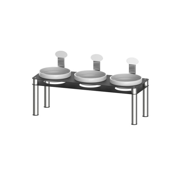 Casselin Buffetdisplay 2 - Kira, Schwarzer, epoxidbeschichteter Stahl, CPB2K