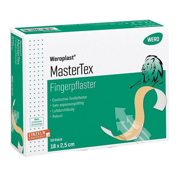 WERO Weroplast MasterTex Fingerpflaster 18 x 2,5 cm, VE: 50 Stück, 150264