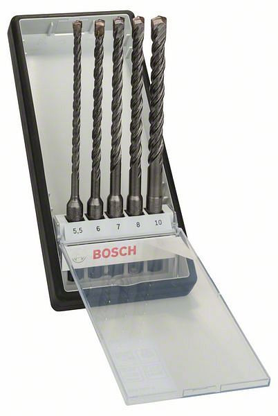 Bosch Hammerbohrer-Set SDS plus-5 Robust Line, 5-teilig, 5,5 - 10 mm, VE: 5 Stück, 2607019929