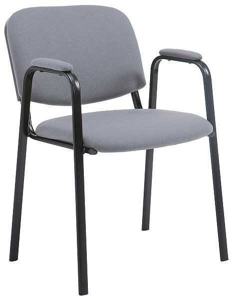 CLP Besucherstuhl Ken PRO Stoff, grau, 151794908, 4251152699185
