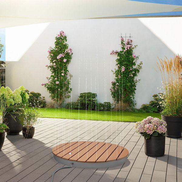 HOME DELUXE WPC Bodendusche CALIA Teak, ⌀ 70,5 cm, 61576