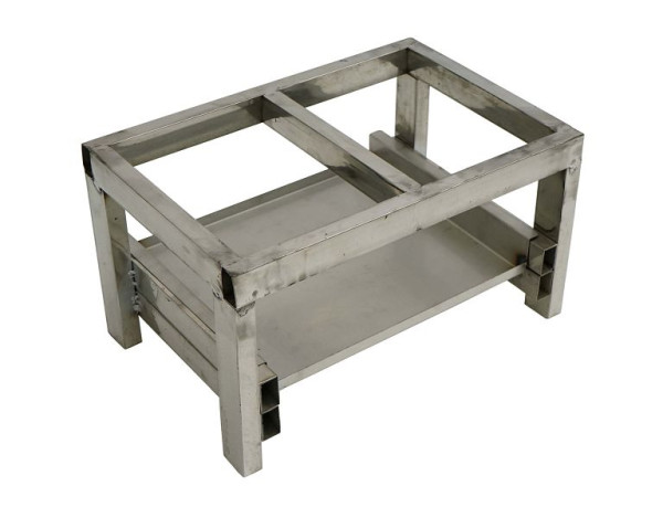 Mendler Gestell und Holzfüße für Saunaofen D58 D59, Gerüst für Ofen, rostfreier Stahl + Holz, 69003