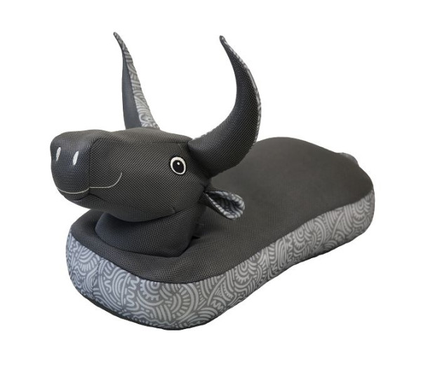 Westmann Sitzsack & Schwimmtier Stier Schwarz, 34x89x64 cm, ZHOL2503