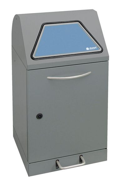 stumpf Abfalltrennung Modul-Vario 45, graualu-struktur, verzinkter Innenbehälter, 45 Liter, Trethebel, 625-045-1-2-100