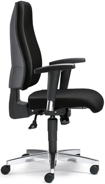 Deskin Bürostuhl TRENTO mit Armlehnen, Schwarz, 480 x 480 x 1040 mm, 275324