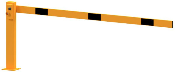 Schake Kompakte Handschranke 2,5m, gelb / schwarz, mit Dreikantverschluss, 4011_251FPBG