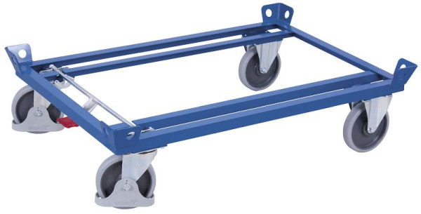 VARIOfit Fahrgestell, Ladefläche: 1.210 x 810 mm, RAL 5010 enzianblau, Radsatz: Bereifung aus Gummi, sw-870.000