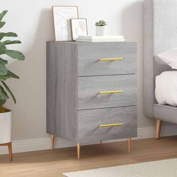 vidaXL Nachttisch Grau Sonoma 40x40x66 cm Holzwerkstoff, 827650