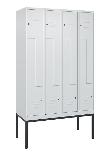 C+P Z-Spind Classic PLUS, Gestell, 8 Abteile, 2120x1200x500mm, 7035/7035, Zylinderschlösser, 0800337-408 S10024