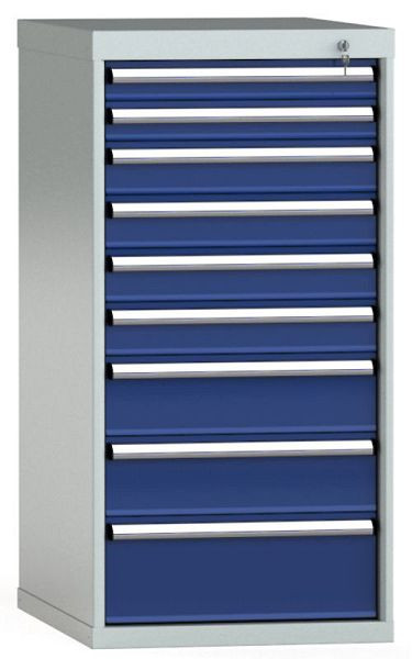 KLW Schubladenschrank 1150 x 572 x 750 mm H x B x T, Einbaumaß: 150 mm, Einteilung: 27x36 Einheiten, VU / 200 kg, SEB1150-09UP-001