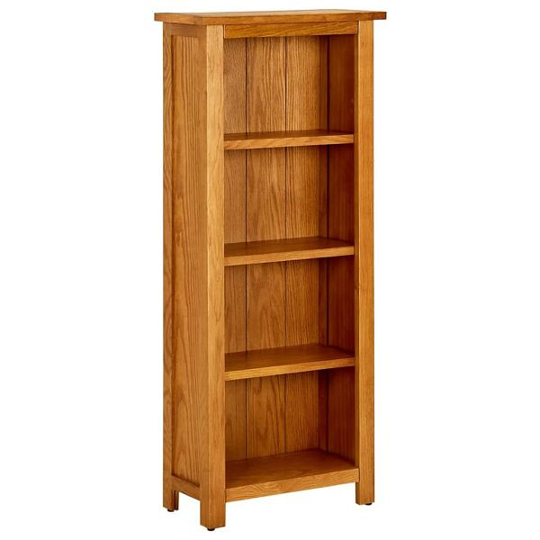 vidaXL Bücherregal 4 Fächer 45x22x110 cm Massivholz Eiche, 331740