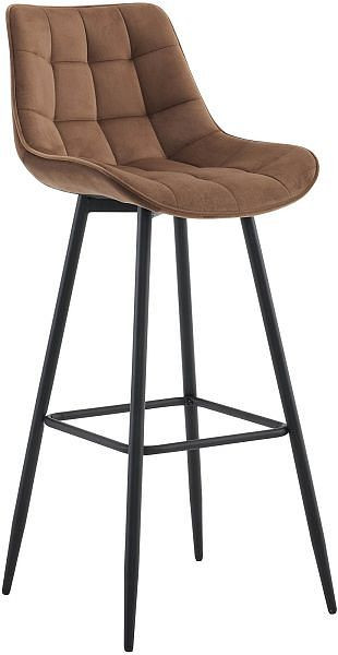 CLP Barhocker Dartford Samt, braun, 324331, 4255716323769