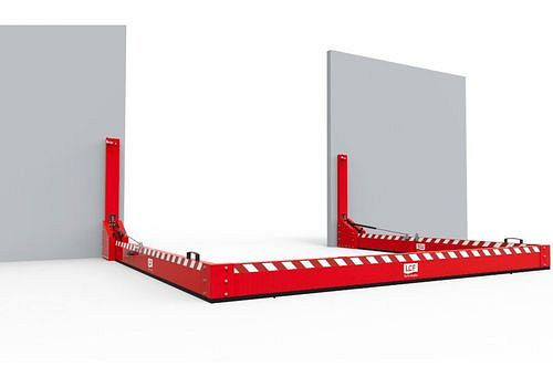 LCF Schwenkbare Laderampenbarriere zum Schutz vor Gefahrstoffen und Hochwasser, 3500 x 300 mm, 293057
