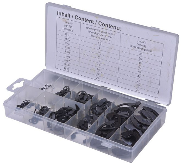 SW-Stahl E-Sicherungsring-Sortiment, 300-teilig, S8039, 4033592035088
