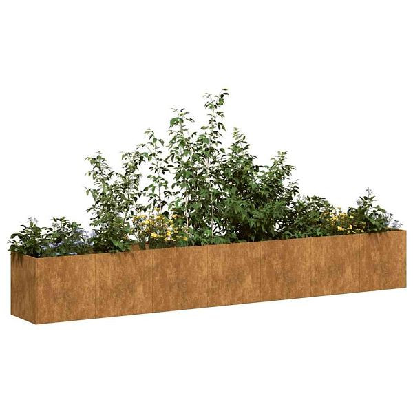 vidaXL Pflanzkübel Rostig 280x40x40 cm Wetterfester Stahl, 860695