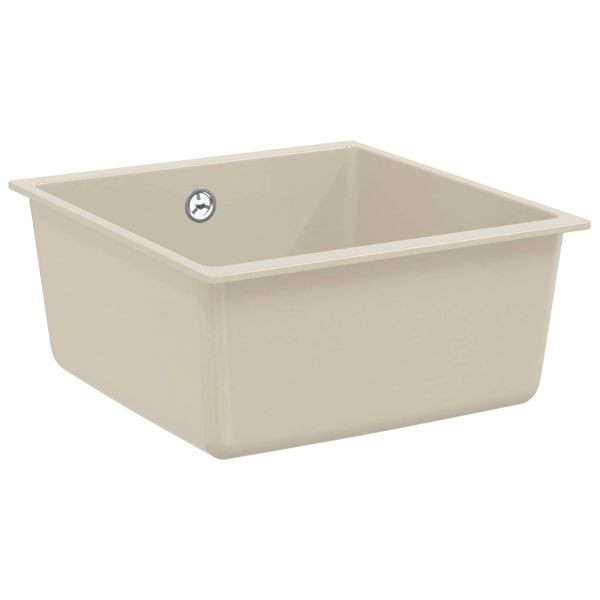 vidaXL Waschbecken Beige 430 x 460 mm 80% Quarz und 20% Harz, 42028422