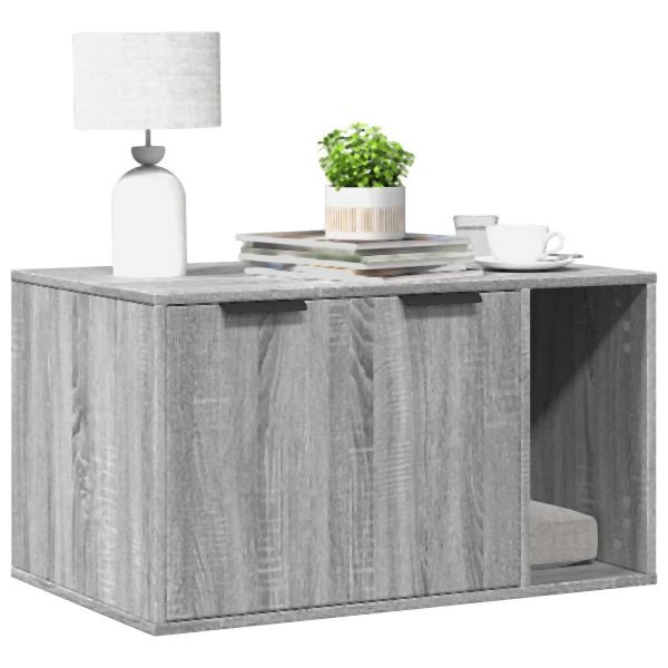 vidaXL Katzenklo Grau Sonoma 80x50x45 cm Holzwerkstoff, 857738