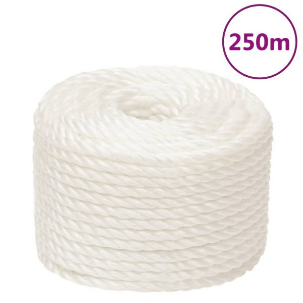 vidaXL Arbeitsseil Weiß 10 mm 250 m Polypropylen, 153053