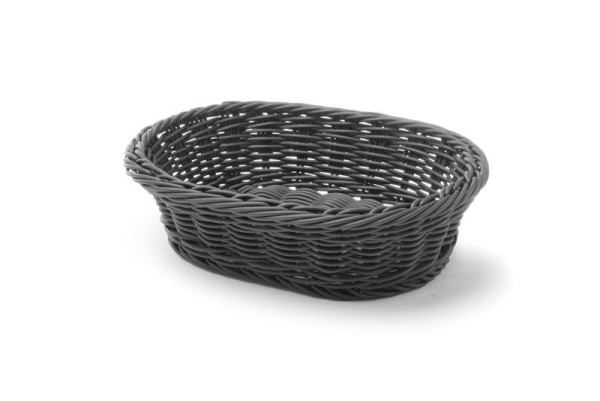 Hendi Brotkorb, oval, LxBxH: 250x190x65 mm, Schwarz, 426623