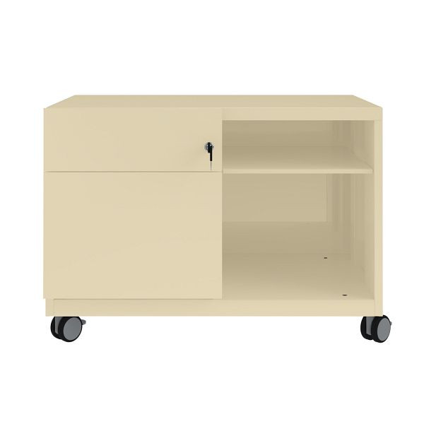 Bisley Caddy Note™, Schubladen und Ziehgriff links, 606 creme, CADM08LH606