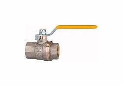 Riegler Kugelhahn mit gelbem Stahlhebel, leichte Ausführung, Innen/Innengewinde, 103191