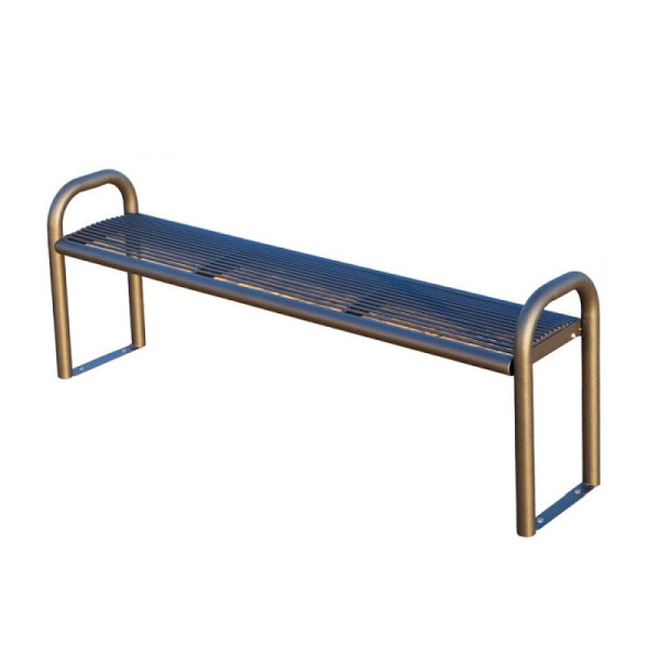 Stein HGS Sitzbank -Metis-, mit Rückenlehne, RAL 9006 weißaluminium, 25290-08