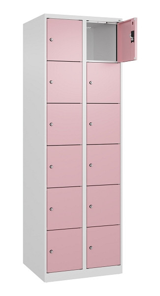 C+P Schließfachschrank Evolo PLUS, 12 Fächer, 1850x600x500mm, 9016/3015, 049000-206 S10018