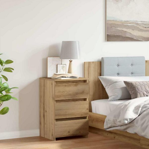 vidaXL Nachttisch Artisan-Eiche 40x35x62,5 cm Holzwerkstoff, 856524