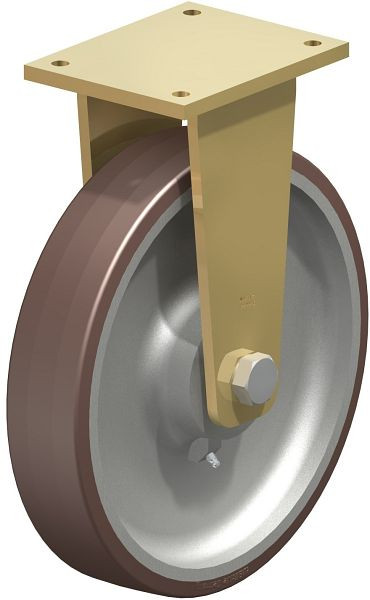 Blickle BS-GB 362K Stahlgeschweißte Schwerlast-Bockrolle, Blickle Besthane®, Braun, 754226