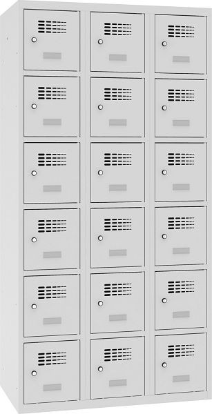 Eurobox Garderobenspind, 3 Abteile 18 Fächer, 300 mm, 0300-030306