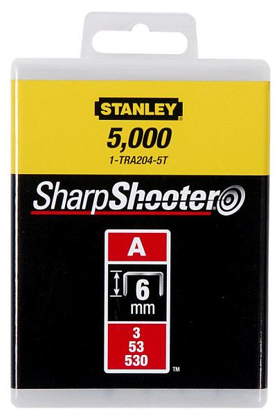 Stanley Klammern Typ A 6mm, VE: 5000 Stück, 1-TRA204-5T