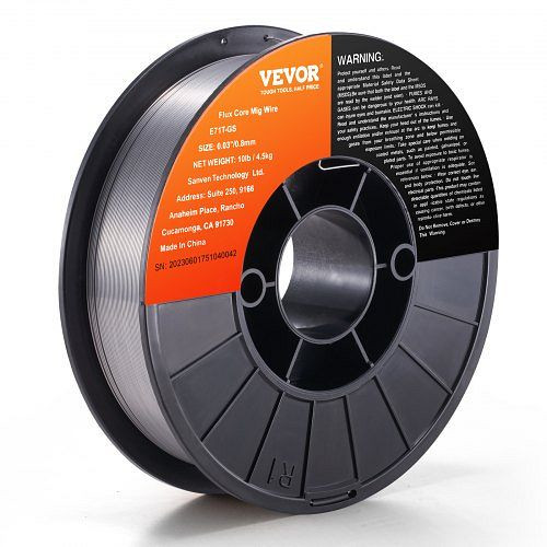 VEVOR 1 Rolle Fülldraht E71T-GS 0,8 mm 4,5 kg MIG/MAG-Schweißdraht 200 mm Spulendurchmesser Schweißdrahtrolle 560 Mpa Zugfestigkeit, YXHSJMIGE71TGOMMLV0