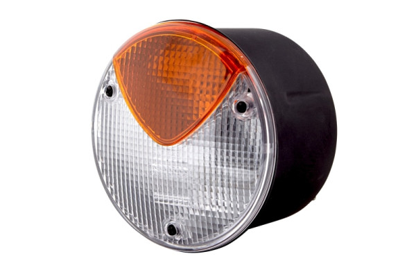 HELLA Heckleuchte, 24V /geschraubt, ECE/SAE/ADR/GGVS, Lichtscheibenfarbe: weiß/gelb, Stecker: offene Kabelenden, rechts, 2BN 344 169-107