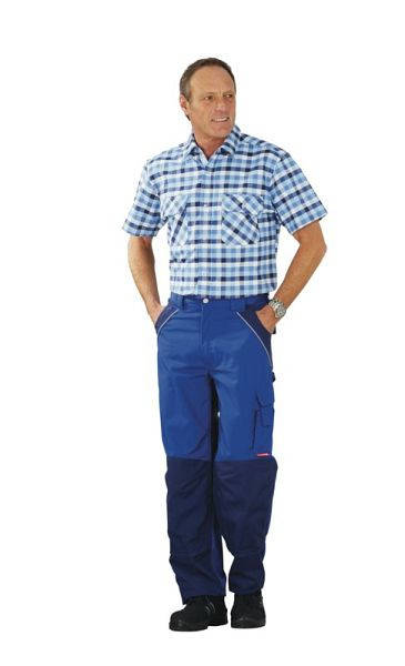 Planam Hemden Countryhemd 1/4 Arm, blau kariert, Größe 41/42, 0485041