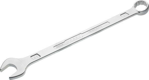 Hazet Ring-Maulschlüssel, extra lang, schlanke Bauform, Außen-Doppel-Sechskant-Tractionsprofil, 41 mm, 600LG-41