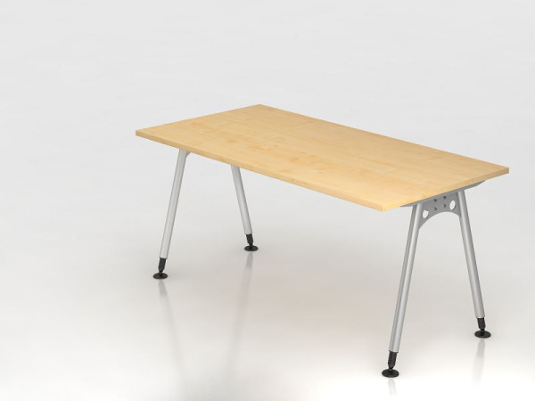 Hammerbacher Schreibtisch A-Fuß 160x80cm, Ahorn, Rechteckform, VAS16/3/S