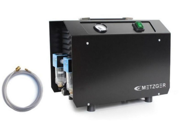 Metzger Technik Drehschieberpumpe Beta 0161, Vakuumanlage, 6/7,2 m³/h, 230V 50/60 Hz, ölfrei + Schlauchkonfektion, MWV0161.016