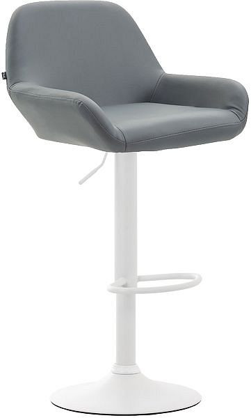 CLP Barhocker Braga Kunstleder weiß, grau, 314518, 4251756421120
