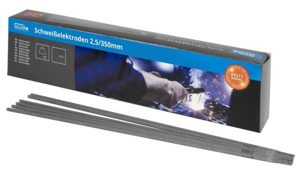 Güde Elektroden 2,5/350mm, VE: 150 Stück, rutilumhüllt, 16963, 4015671311320