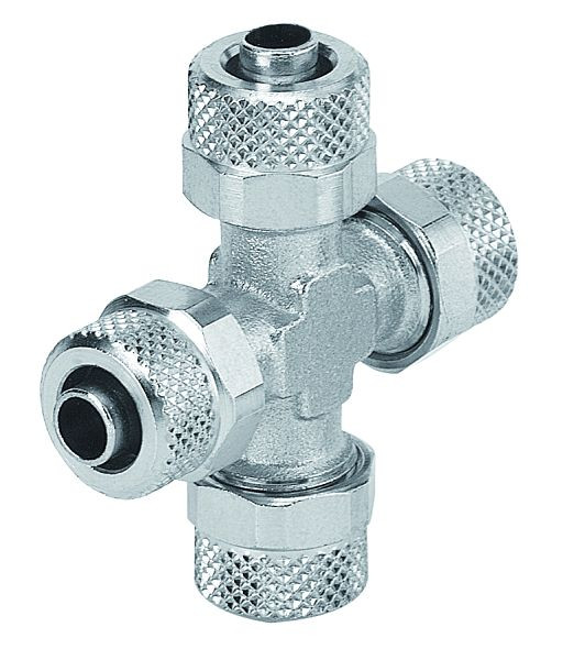 Prevost Gleichseitiges Kreuzstück - RB12, für Schlauch Ø= 6 x 4 mm, VE: 10 Stück, RB12 6