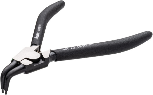 VIGOR Sicherungsring-Zange, 180 mm, Spitzen 90° abgewinkelt (Form B), V6510B-19