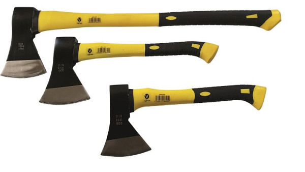 VaGo-Tools Axt Beil Spaltaxt Holzaxt 600 1000 1250 g Fiberglasstiel 3-teiliges Set, 240-906/910/215_fv